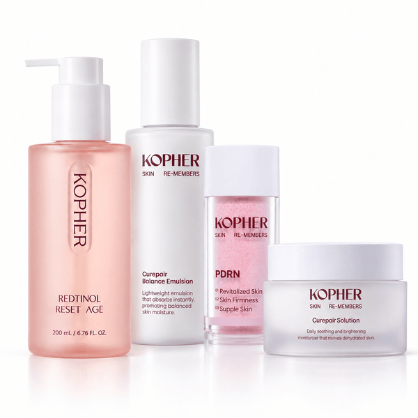 KOPHER Reset & Repair Ritual | Four-Step Cleanse, PDRN Treat, Balance + Seal Set - SONEDASONEDA